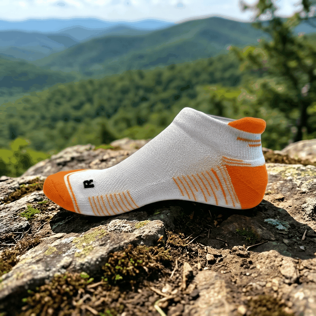 Chaussettes de Course Low Cut Blanc/Orange