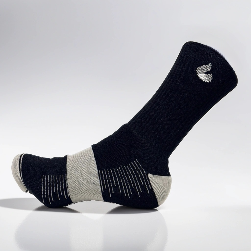 Chaussettes de Tennis Crew Noir/Gris