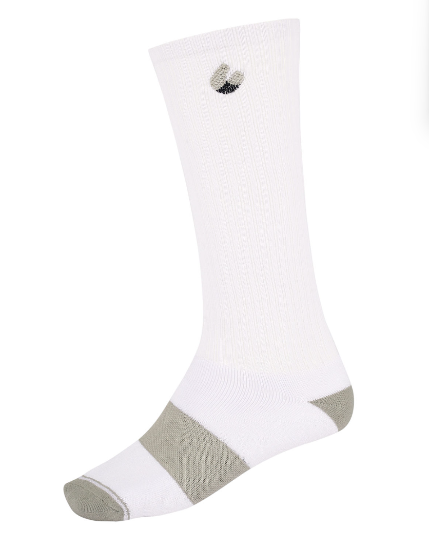 Compression Socken Weiss/Grau