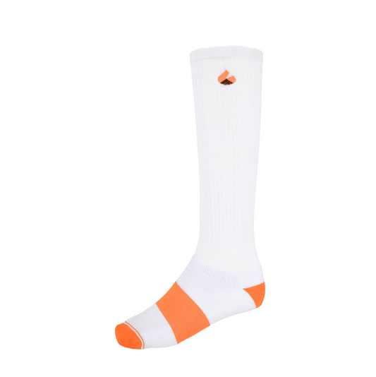 Kompression Socken Weiss/Orange