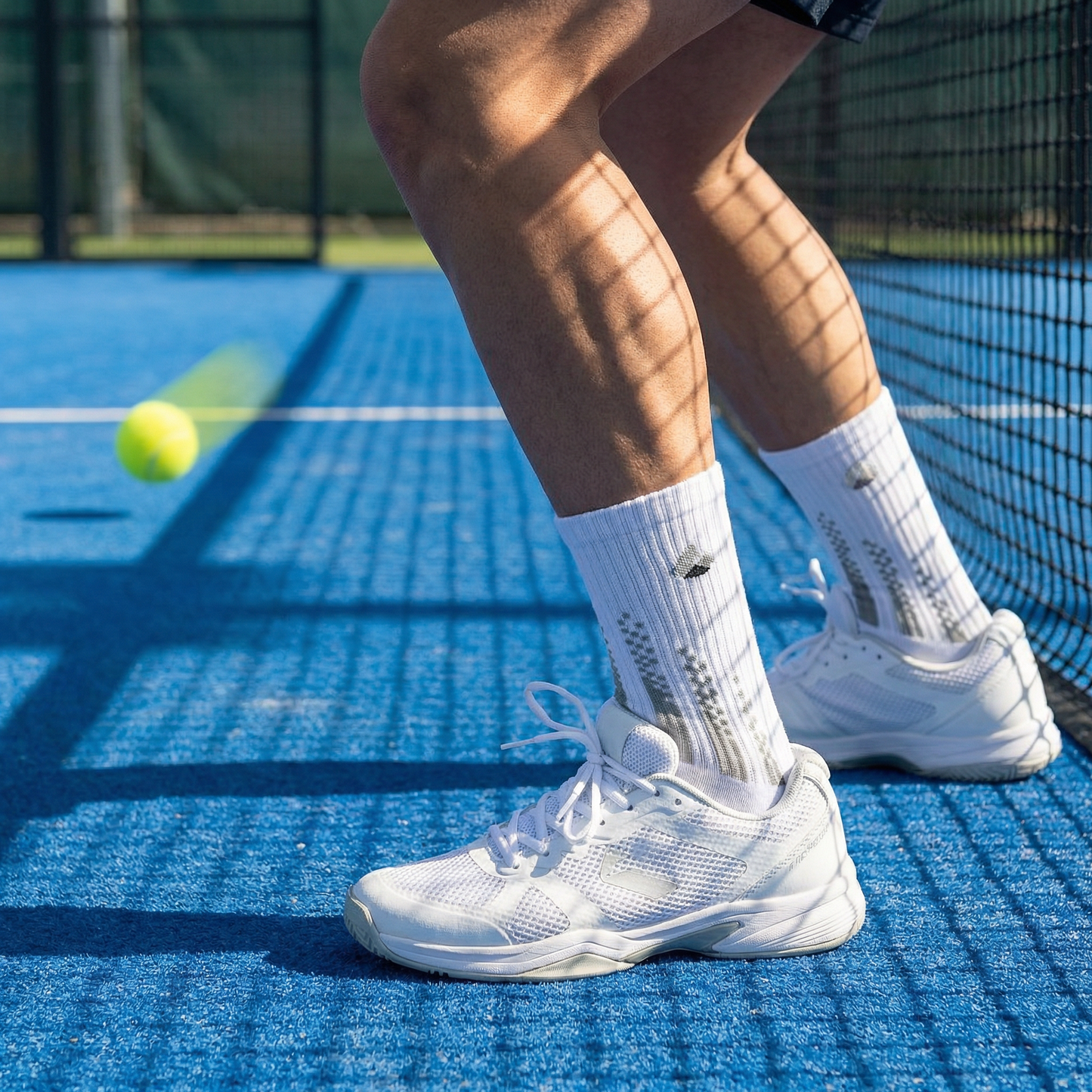 Chaussettes de Padel Crew Blanc/Gris