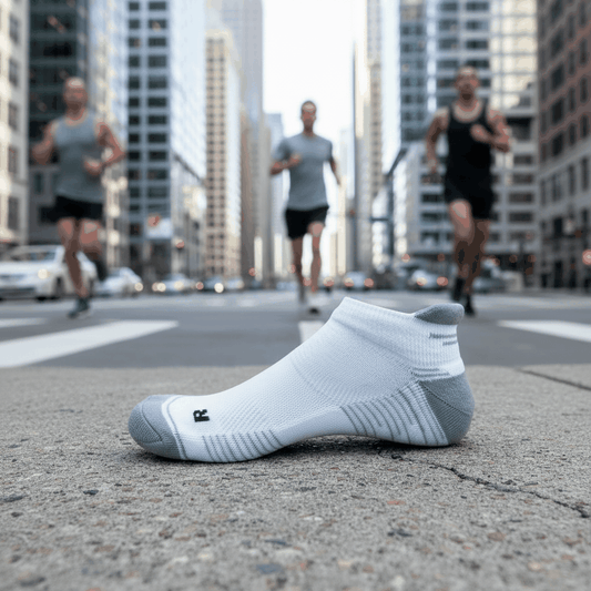 Running Socken Low Cut Weiss/Grau