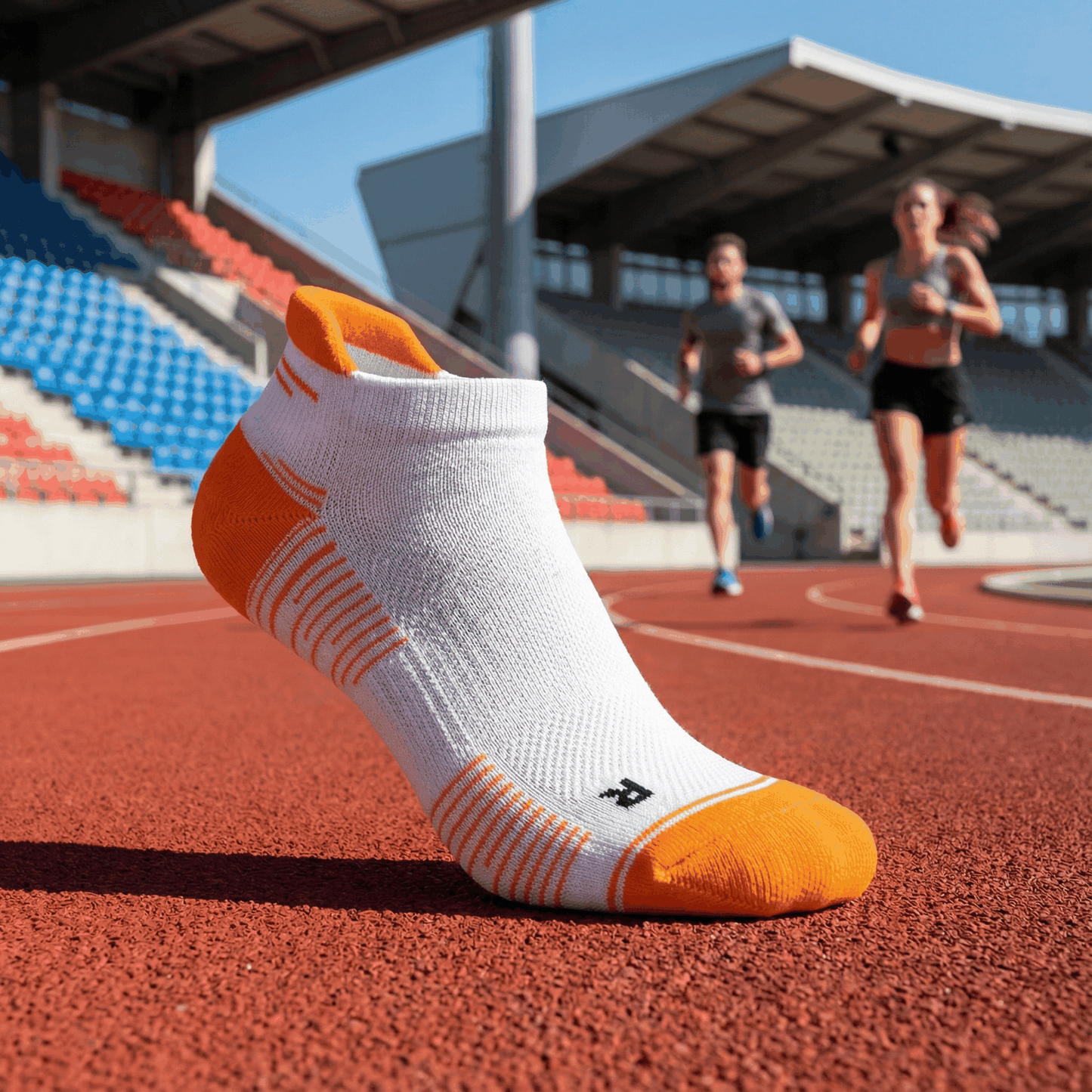 Chaussettes de Course Low Cut Blanc/Orange