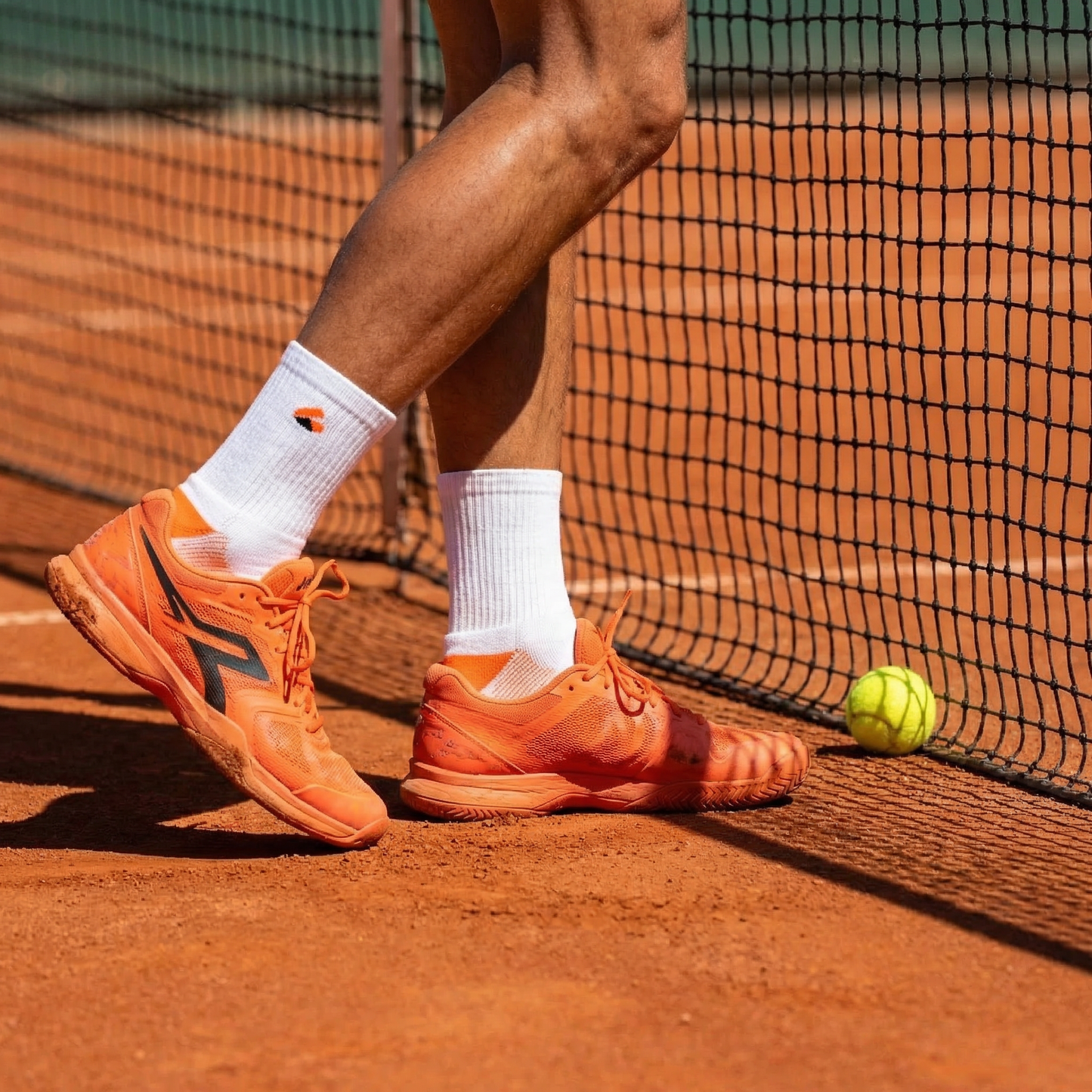 Chaussettes de Tennis Crew Lite Blanc/Orange