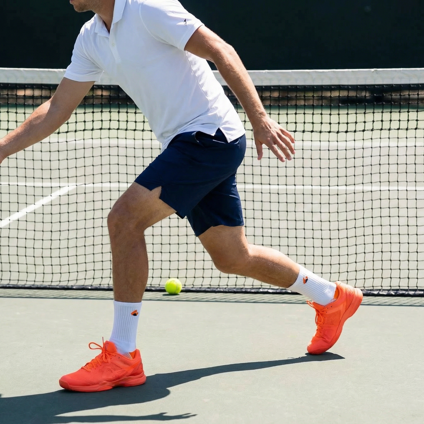 Chaussettes de Tennis Crew Lite Blanc/Orange