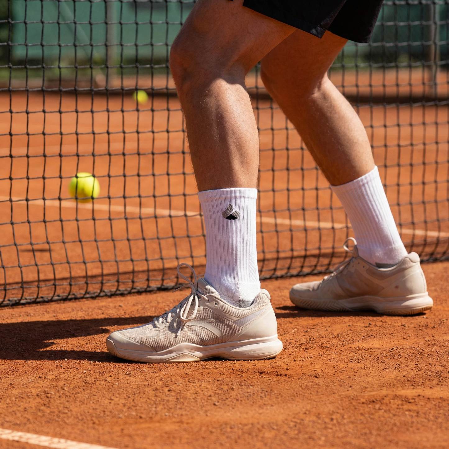 Tennis Socken Crew Weiss/Grau