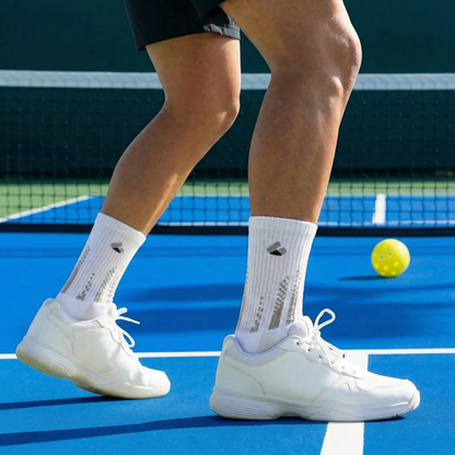 Chaussettes de Pickleball Crew Blanc/Gris