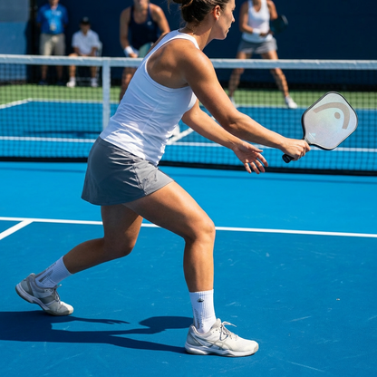 Chaussettes de Pickleball Crew Blanc/Gris