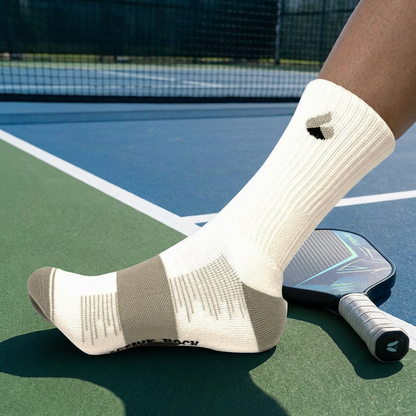Chaussettes de Pickleball Crew Blanc/Gris