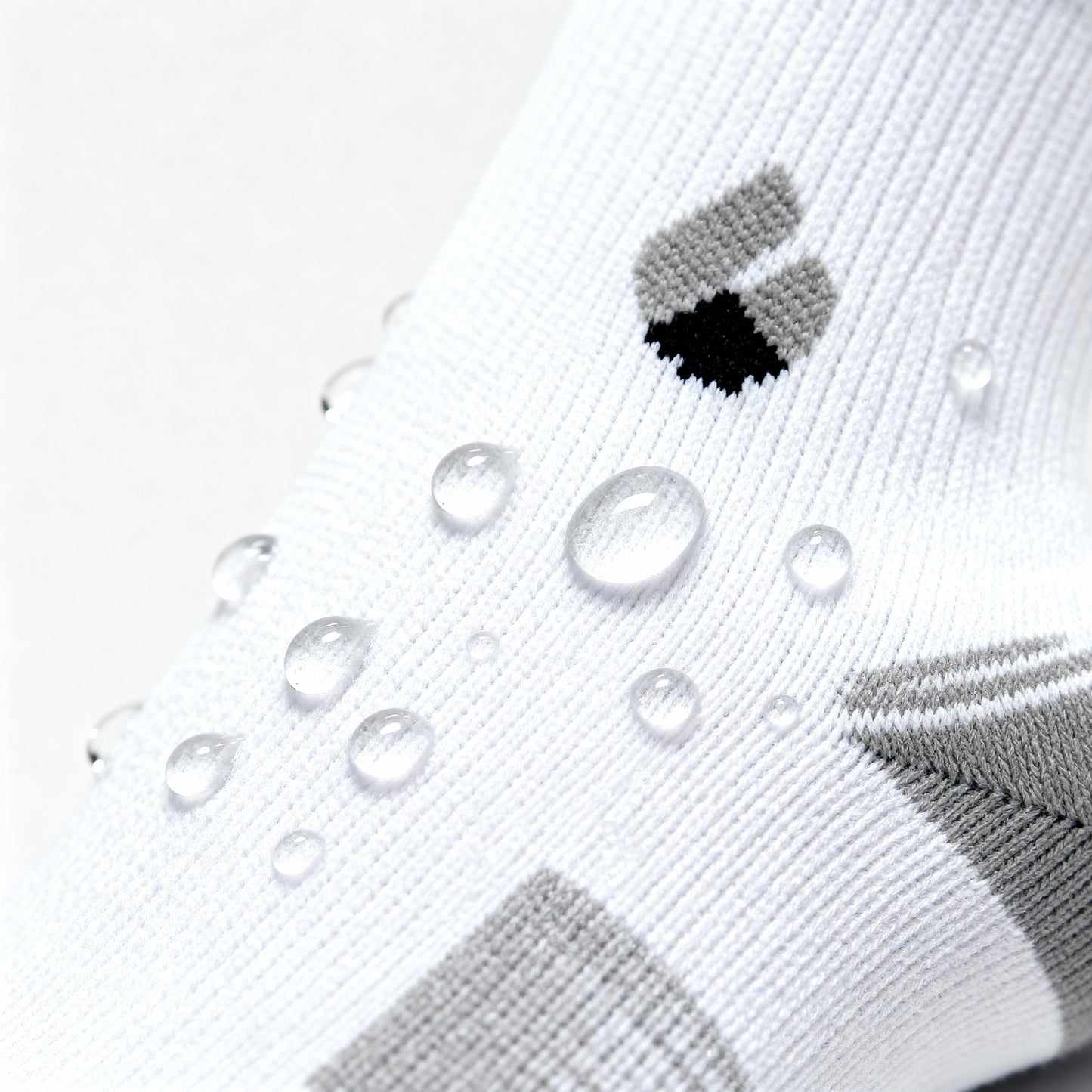 Chaussettes de Course Cheville Blanc/Gris